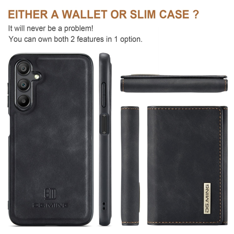 For Samsung Galaxy A16 5G DG.MING M1 Series 3-Fold Multi Card Wallet + Magnetic Phone Case