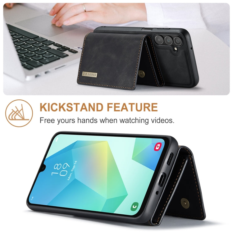 For Samsung Galaxy A16 5G DG.MING M1 Series 3-Fold Multi Card Wallet + Magnetic Phone Case