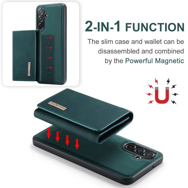 For Samsung Galaxy A26 5G DG.MING M1 Series 3-Fold Multi Card Wallet + Magnetic Phone Case