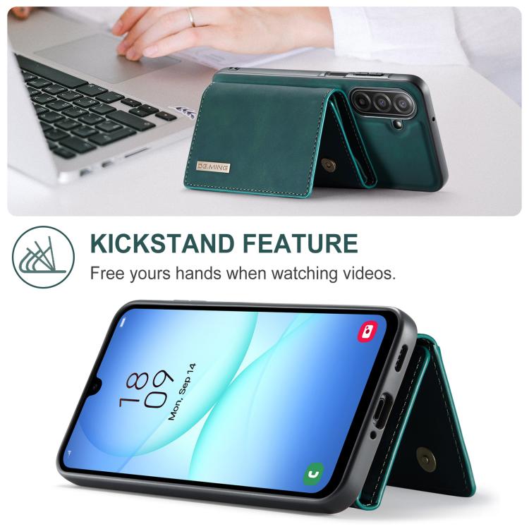 For Samsung Galaxy A17 4G / 5G DG.MING M1 Series 3-Fold Multi Card Wallet + Magnetic Phone Case