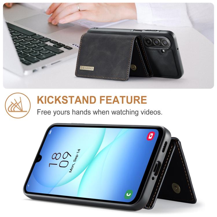 For Samsung Galaxy A17 4G / 5G DG.MING M1 Series 3-Fold Multi Card Wallet + Magnetic Phone Case