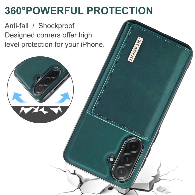 For Samsung Galaxy A57 5G DG.MING M1 Series 3-Fold Multi Card Wallet + Magnetic Phone Case