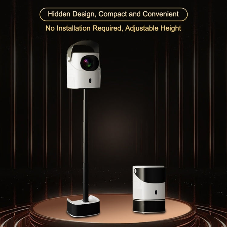TS-2 1920 x 1080P 240ANSI HiSilicon 352 Android 9.0 Telescopic Projector, EU Plug - White