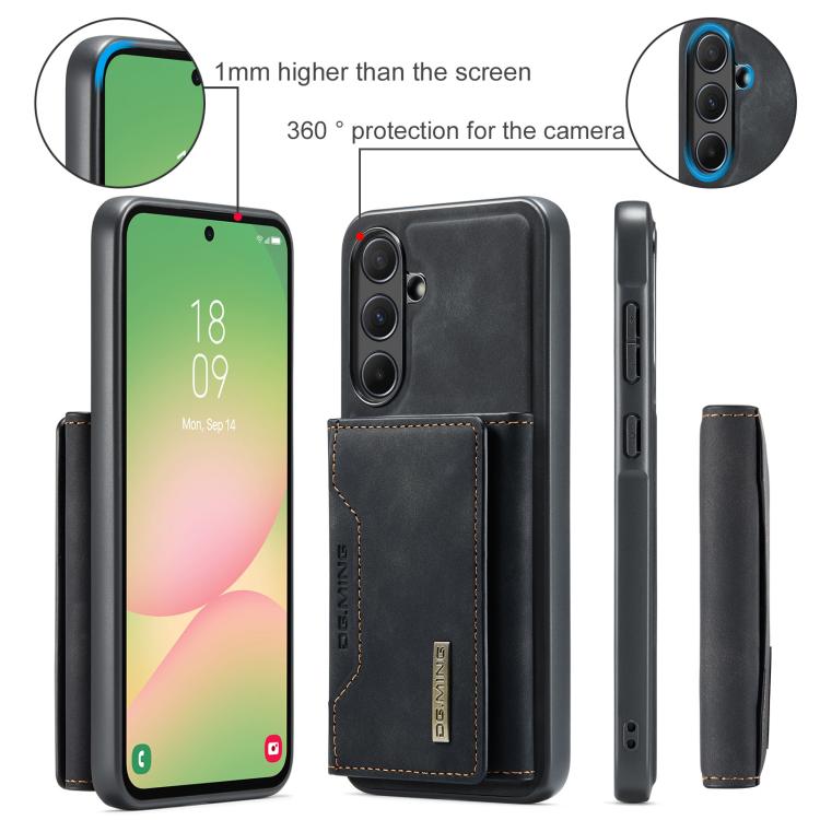 For Samsung Galaxy A56 5G DG.MING M2 Series 3-Fold Multi Card Bag + Magnetic Phone Case