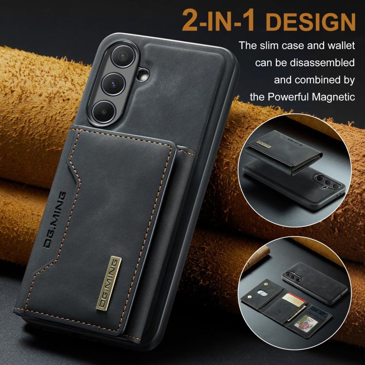 For Samsung Galaxy A56 5G DG.MING M2 Series 3-Fold Multi Card Bag + Magnetic Phone Case