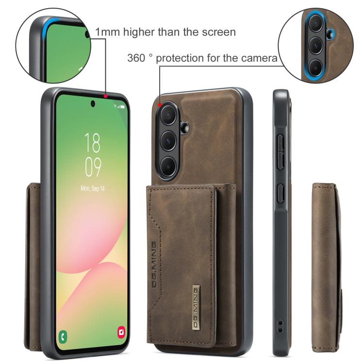For Samsung Galaxy A56 5G DG.MING M2 Series 3-Fold Multi Card Bag + Magnetic Phone Case