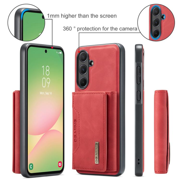 For Samsung Galaxy A56 5G DG.MING M2 Series 3-Fold Multi Card Bag + Magnetic Phone Case