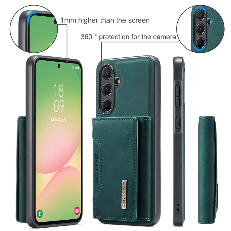 For Samsung Galaxy A56 5G DG.MING M2 Series 3-Fold Multi Card Bag + Magnetic Phone Case