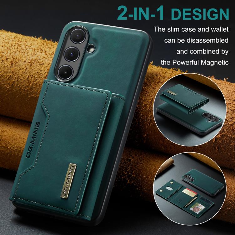 For Samsung Galaxy A56 5G DG.MING M2 Series 3-Fold Multi Card Bag + Magnetic Phone Case