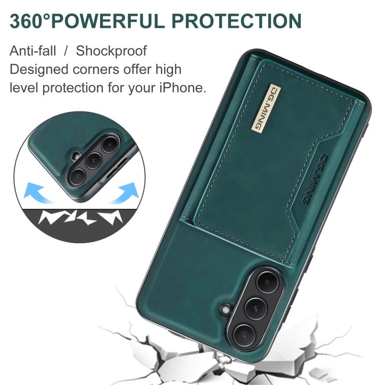 For Samsung Galaxy A56 5G DG.MING M2 Series 3-Fold Multi Card Bag + Magnetic Phone Case