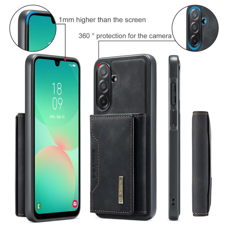For Samsung Galaxy A26 5G DG.MING M2 Series 3-Fold Multi Card Bag + Magnetic Phone Case