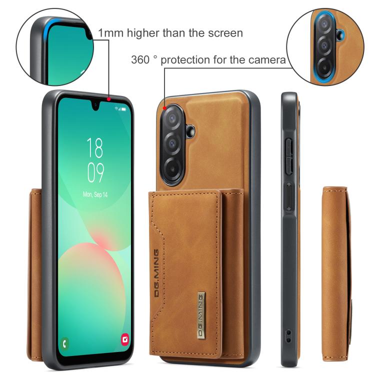 For Samsung Galaxy A26 5G DG.MING M2 Series 3-Fold Multi Card Bag + Magnetic Phone Case
