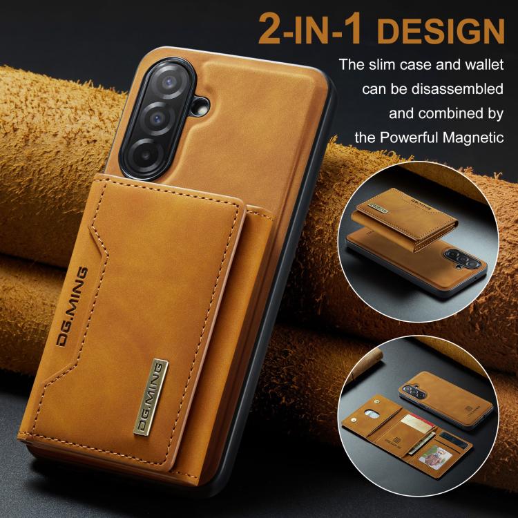For Samsung Galaxy A26 5G DG.MING M2 Series 3-Fold Multi Card Bag + Magnetic Phone Case