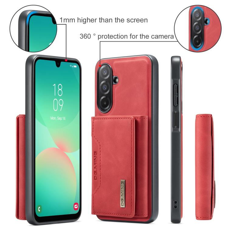 For Samsung Galaxy A26 5G DG.MING M2 Series 3-Fold Multi Card Bag + Magnetic Phone Case