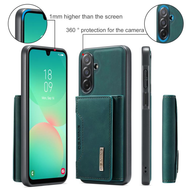 For Samsung Galaxy A26 5G DG.MING M2 Series 3-Fold Multi Card Bag + Magnetic Phone Case