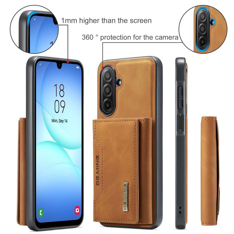 For Samsung Galaxy A17 4G / 5G DG.MING M2 Series 3-Fold Multi Card Bag + Magnetic Phone Case