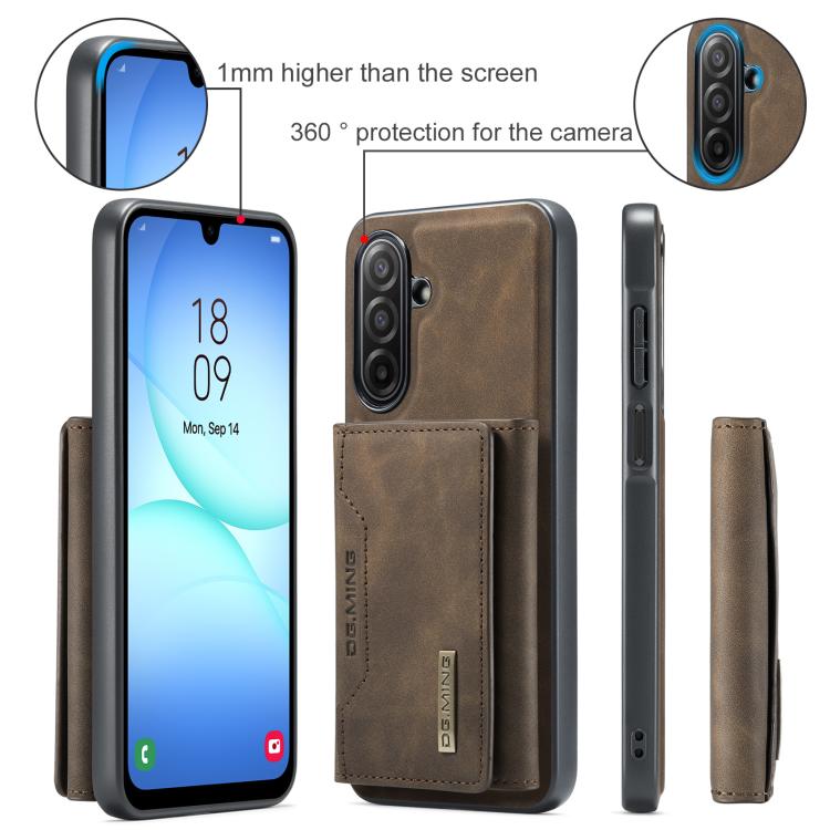 For Samsung Galaxy A17 4G / 5G DG.MING M2 Series 3-Fold Multi Card Bag + Magnetic Phone Case