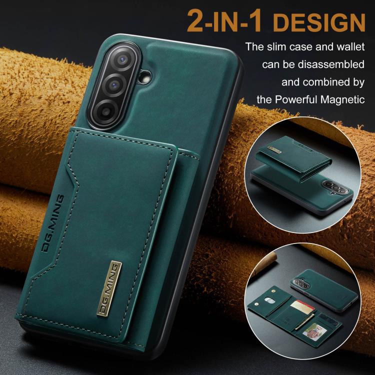 For Samsung Galaxy A17 4G / 5G DG.MING M2 Series 3-Fold Multi Card Bag + Magnetic Phone Case