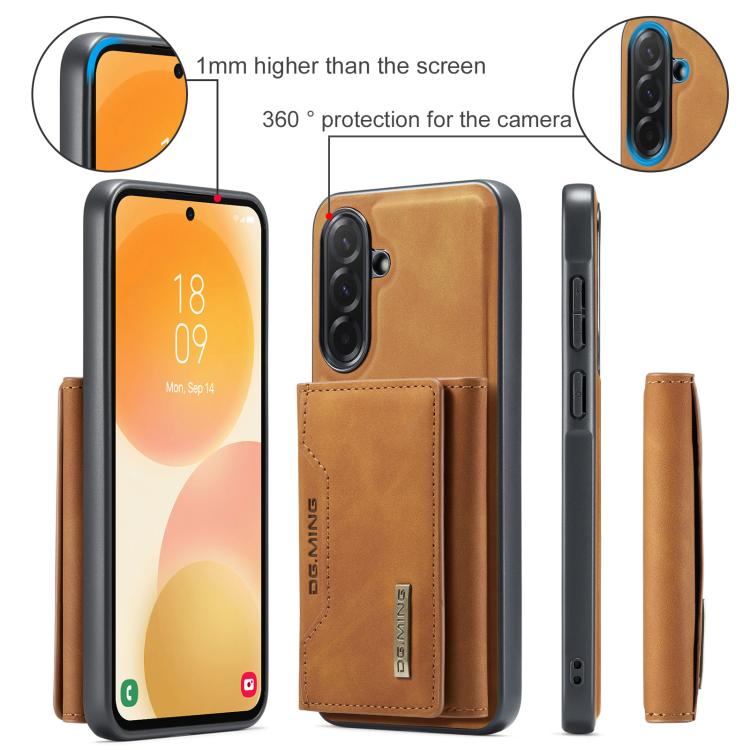 For Samsung Galaxy A57 5G DG.MING M2 Series 3-Fold Multi Card Bag + Magnetic Phone Case