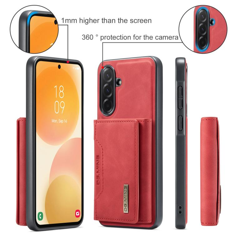 For Samsung Galaxy A57 5G DG.MING M2 Series 3-Fold Multi Card Bag + Magnetic Phone Case
