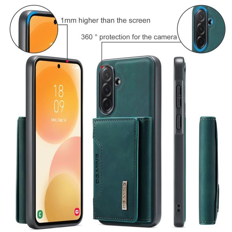 For Samsung Galaxy A57 5G DG.MING M2 Series 3-Fold Multi Card Bag + Magnetic Phone Case