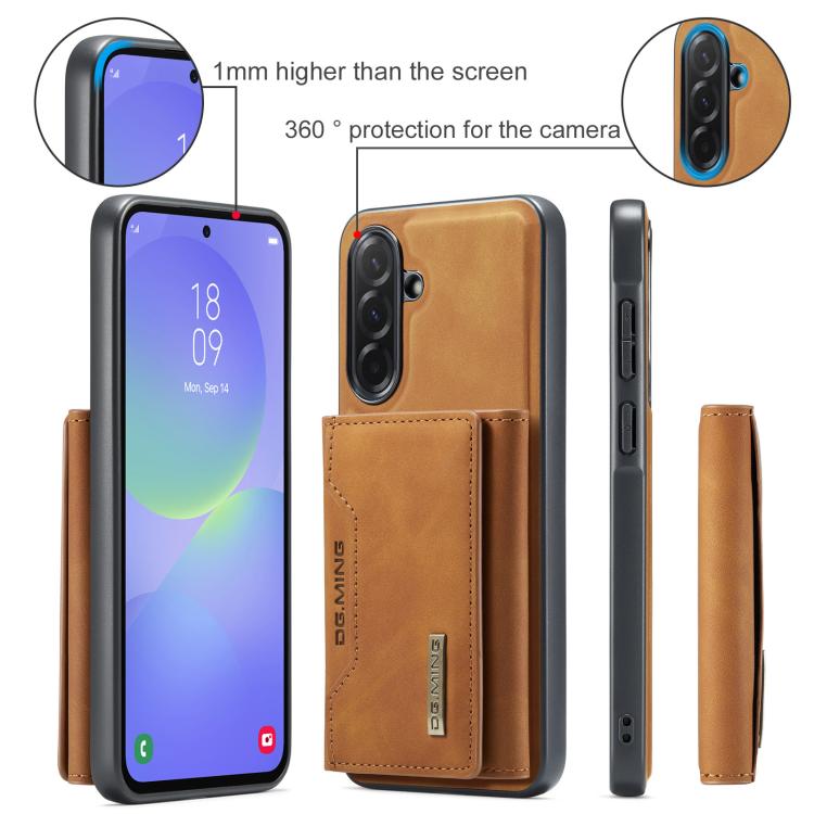 For Samsung Galaxy A37 5G DG.MING M2 Series 3-Fold Multi Card Bag + Magnetic Phone Case