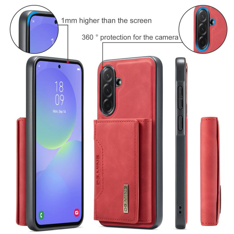 For Samsung Galaxy A37 5G DG.MING M2 Series 3-Fold Multi Card Bag + Magnetic Phone Case