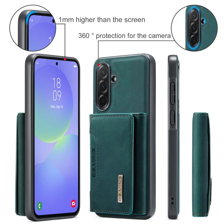 For Samsung Galaxy A37 5G DG.MING M2 Series 3-Fold Multi Card Bag + Magnetic Phone Case