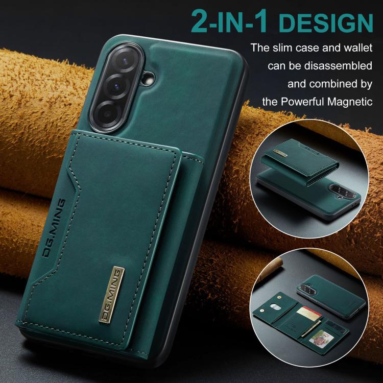 For Samsung Galaxy A37 5G DG.MING M2 Series 3-Fold Multi Card Bag + Magnetic Phone Case