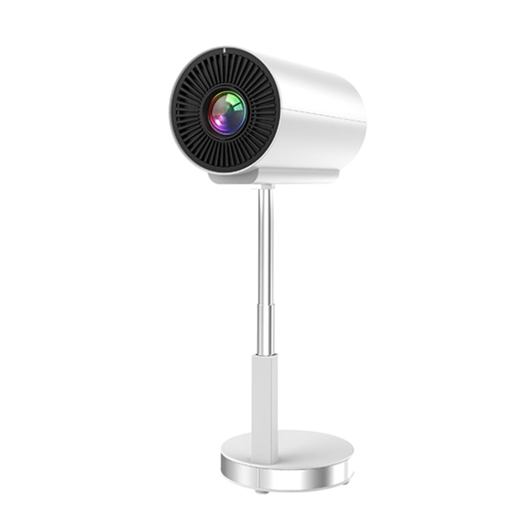 TS-3 1280x720P 260ANSI HiSilicon 352 Android 9.0 Telescopic Projector, EU Plug - White