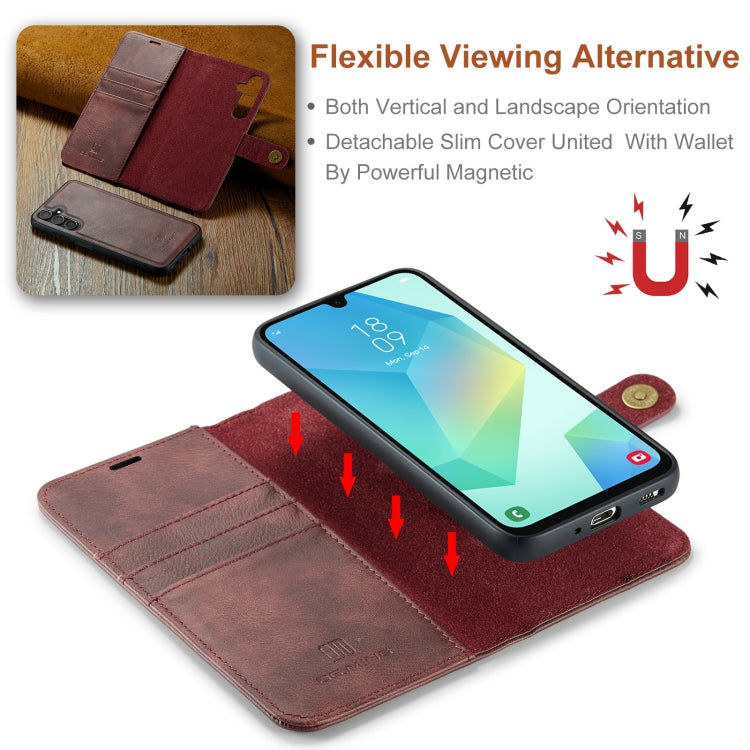 For Samsung Galaxy A16 5G DG.MING Crazy Horse Texture Detachable Magnetic Leather Case