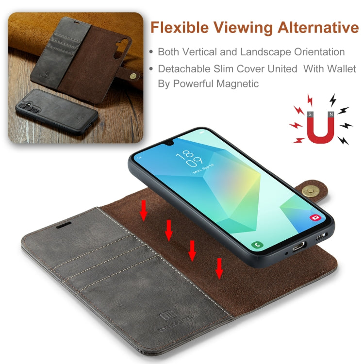 For Samsung Galaxy A16 5G DG.MING Crazy Horse Texture Detachable Magnetic Leather Case