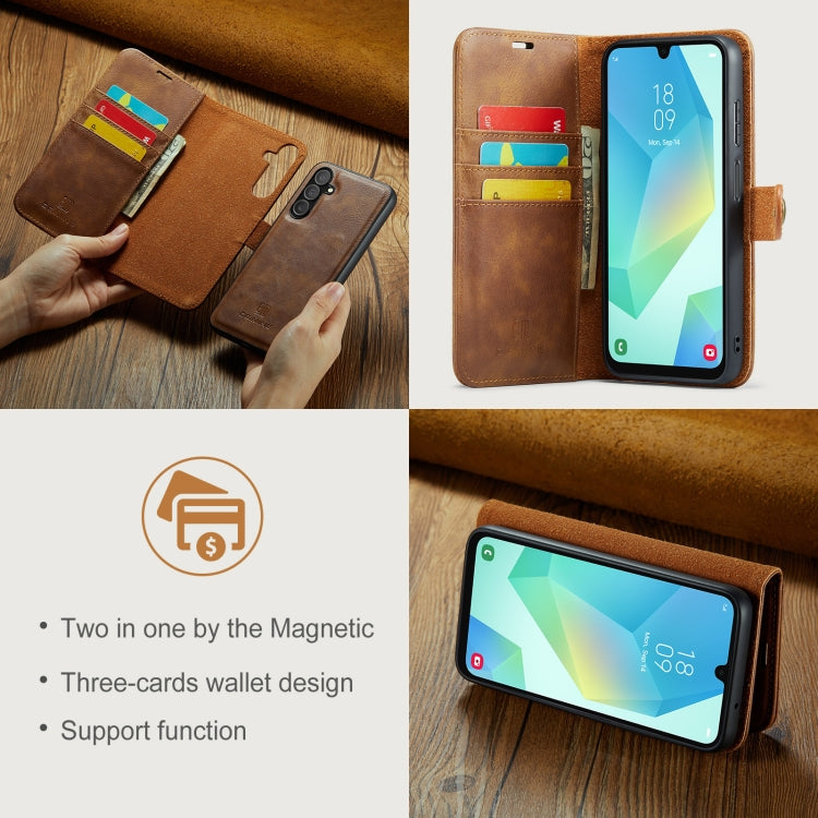 For Samsung Galaxy A16 5G DG.MING Crazy Horse Texture Detachable Magnetic Leather Case