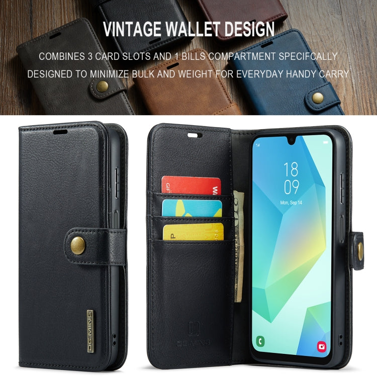 For Samsung Galaxy A16 5G DG.MING Crazy Horse Texture Detachable Magnetic Leather Case