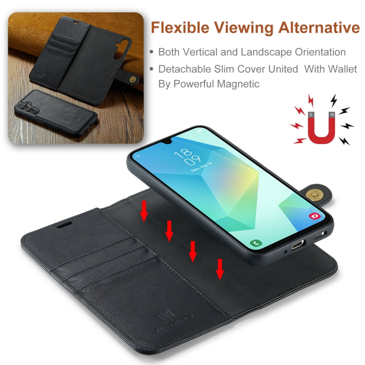 For Samsung Galaxy A16 5G DG.MING Crazy Horse Texture Detachable Magnetic Leather Case