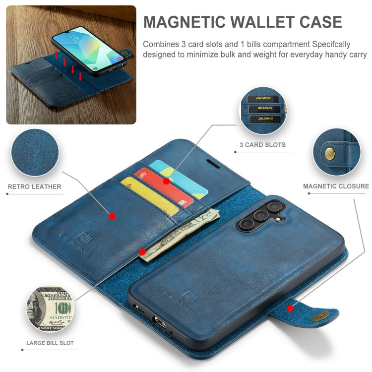 For Samsung Galaxy A16 5G DG.MING Crazy Horse Texture Detachable Magnetic Leather Case