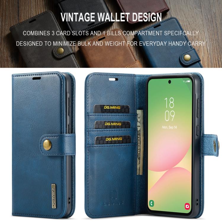 For Samsung Galaxy A56 5G DG.MING Crazy Horse Texture Detachable Magnetic Leather Case