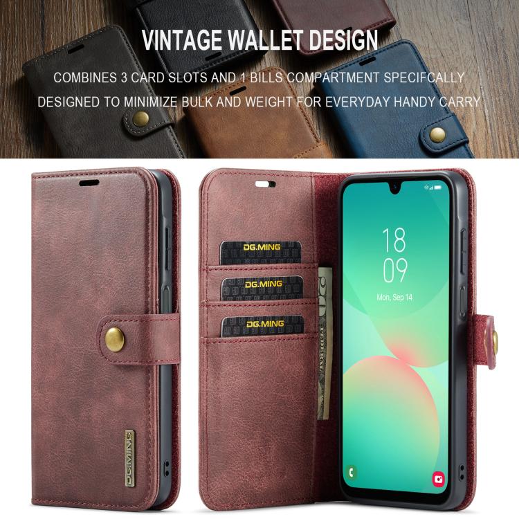 For Samsung Galaxy A26 5G DG.MING Crazy Horse Texture Detachable Magnetic Leather Case