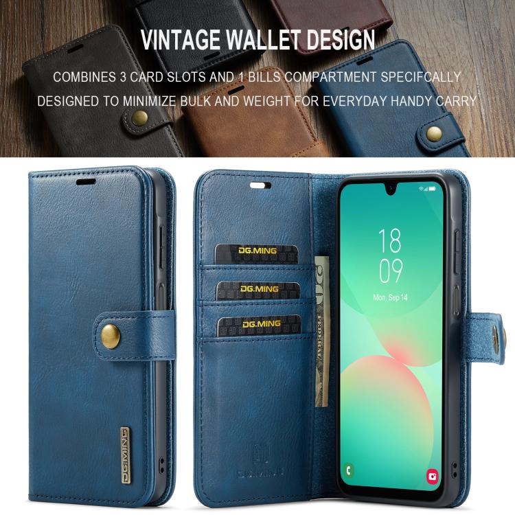 For Samsung Galaxy A26 5G DG.MING Crazy Horse Texture Detachable Magnetic Leather Case