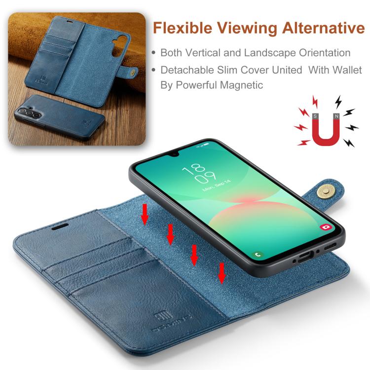 For Samsung Galaxy A26 5G DG.MING Crazy Horse Texture Detachable Magnetic Leather Case