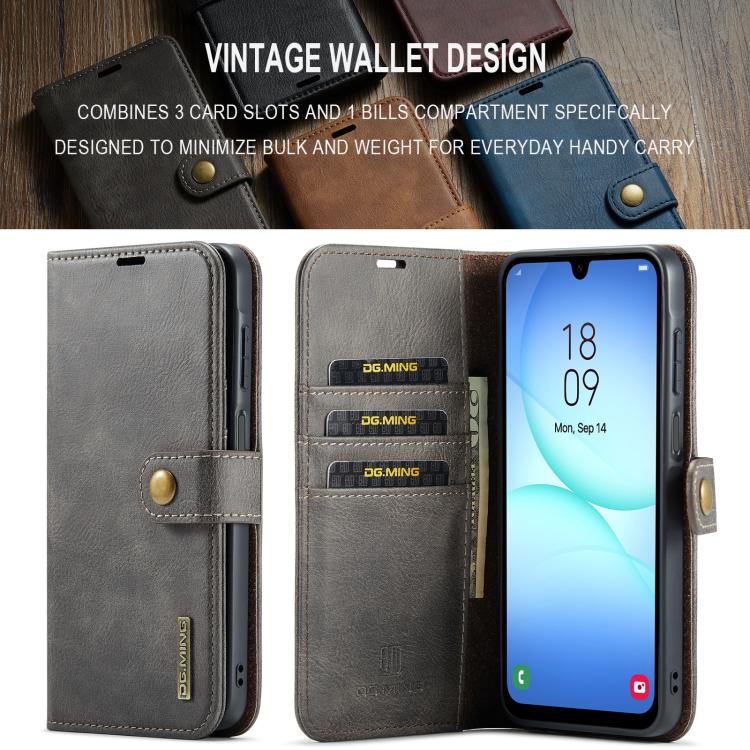 For Samsung Galaxy A17 4G / 5G DG.MING Crazy Horse Texture Detachable Magnetic Leather Case