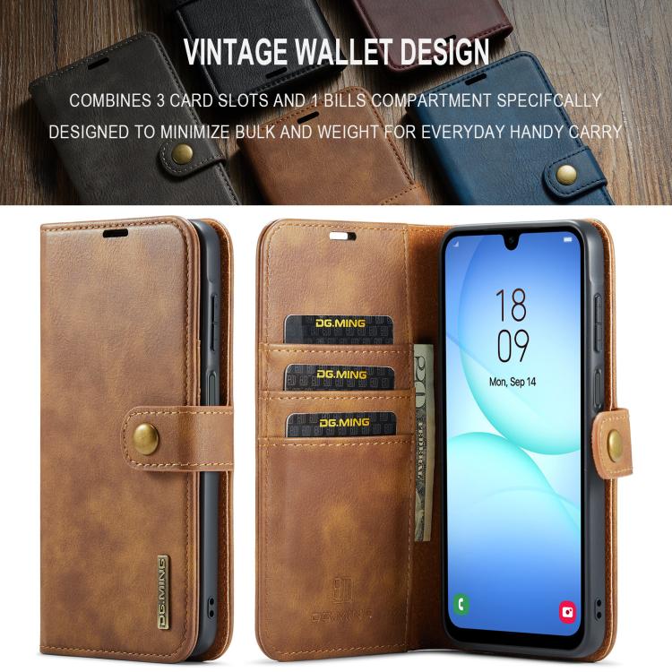 For Samsung Galaxy A17 4G / 5G DG.MING Crazy Horse Texture Detachable Magnetic Leather Case