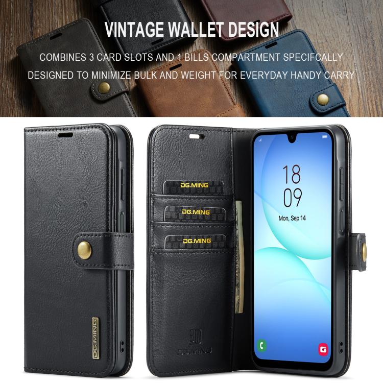 For Samsung Galaxy A17 4G / 5G DG.MING Crazy Horse Texture Detachable Magnetic Leather Case