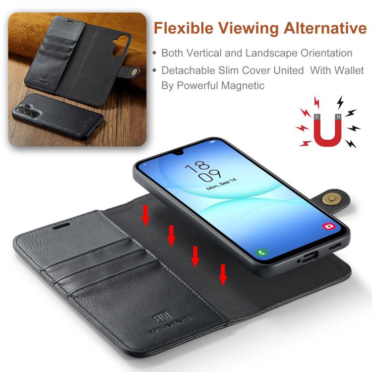 For Samsung Galaxy A17 4G / 5G DG.MING Crazy Horse Texture Detachable Magnetic Leather Case