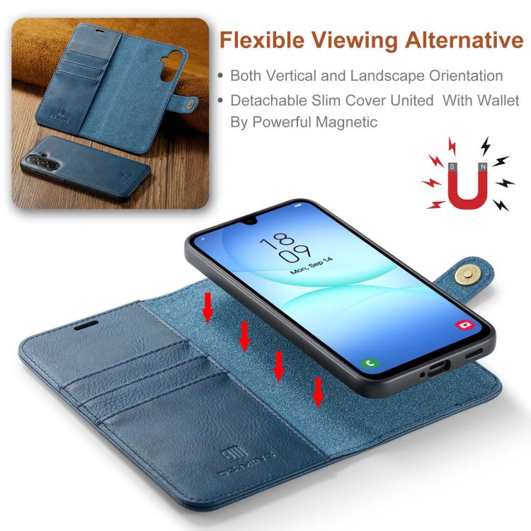 For Samsung Galaxy A17 4G / 5G DG.MING Crazy Horse Texture Detachable Magnetic Leather Case