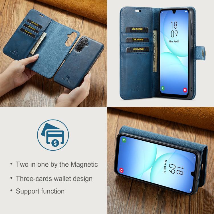 For Samsung Galaxy A17 4G / 5G DG.MING Crazy Horse Texture Detachable Magnetic Leather Case