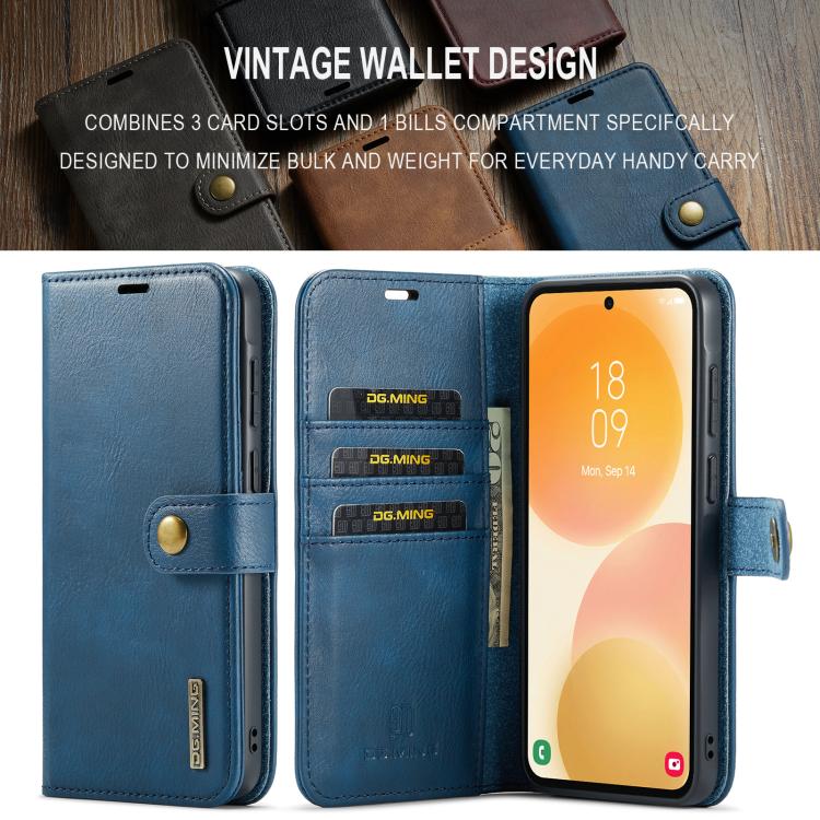 For Samsung Galaxy A57 5G DG.MING Crazy Horse Texture Detachable Magnetic Leather Case