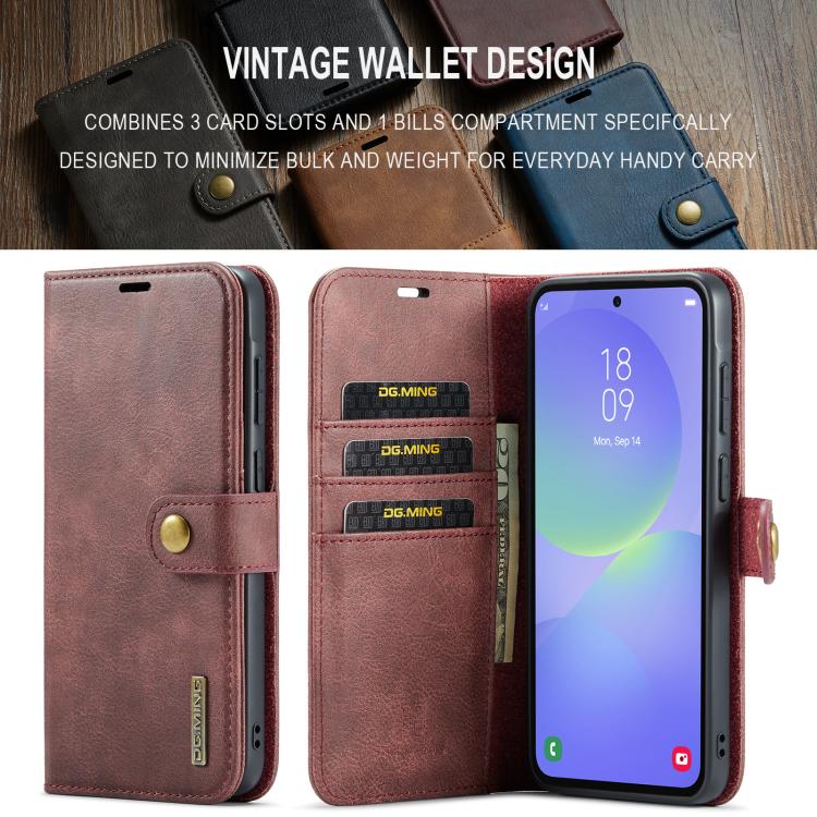 For Samsung Galaxy A37 5G DG.MING Crazy Horse Texture Detachable Magnetic Leather Case