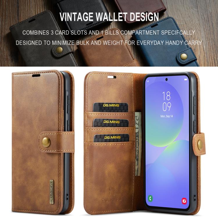 For Samsung Galaxy A37 5G DG.MING Crazy Horse Texture Detachable Magnetic Leather Case
