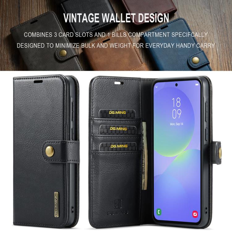 For Samsung Galaxy A37 5G DG.MING Crazy Horse Texture Detachable Magnetic Leather Case